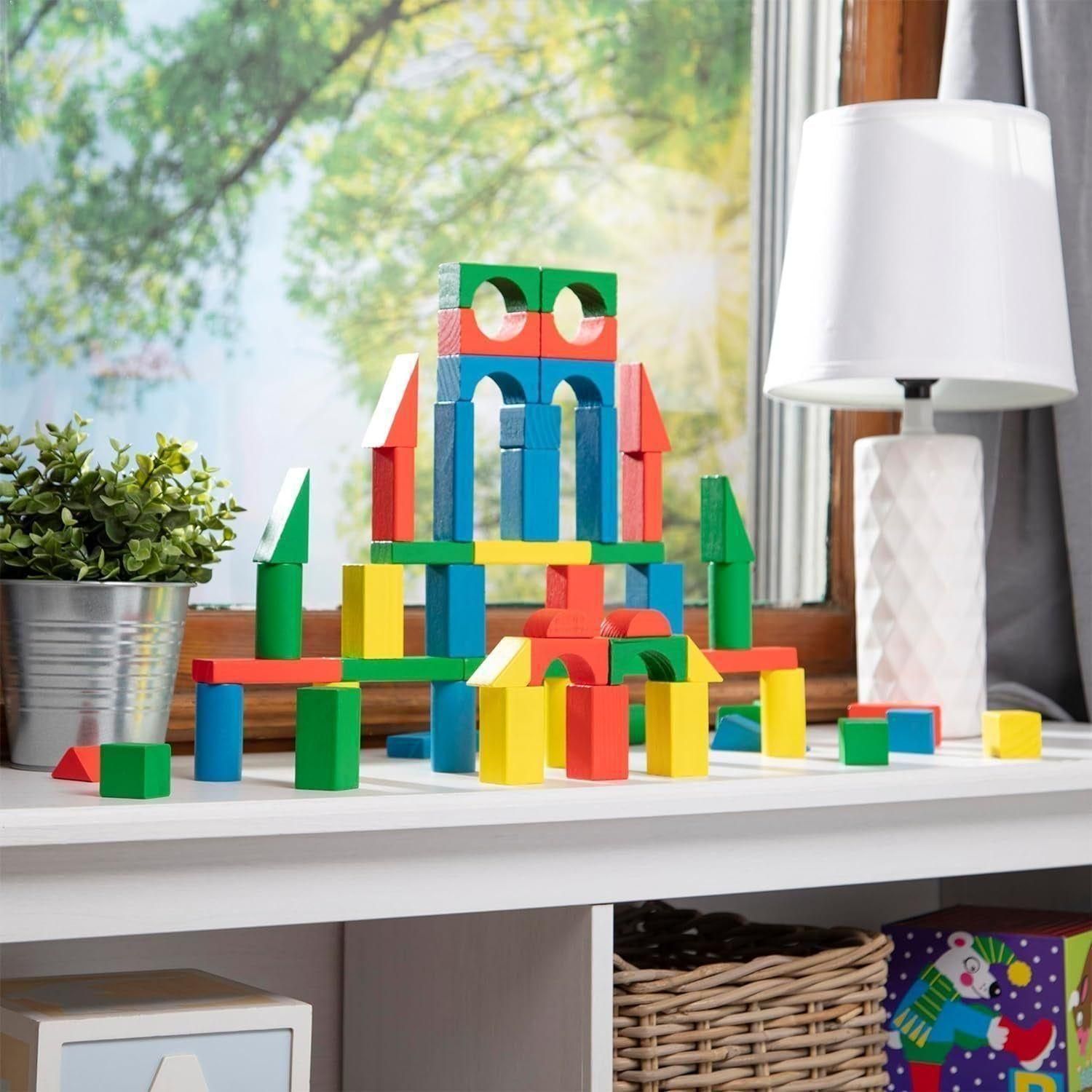Multicolored Wooden Building Set