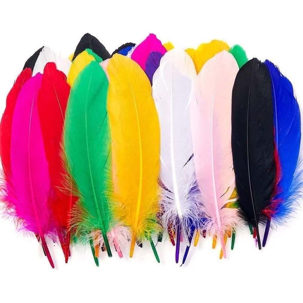 40Pcs Natural Pheasant Feathers, Spotted Feathers, Turkey Feathers, 4 Styles Feathers for Crafts DIY Hat Floral Arrangements Wing Quill Wedding Home Party