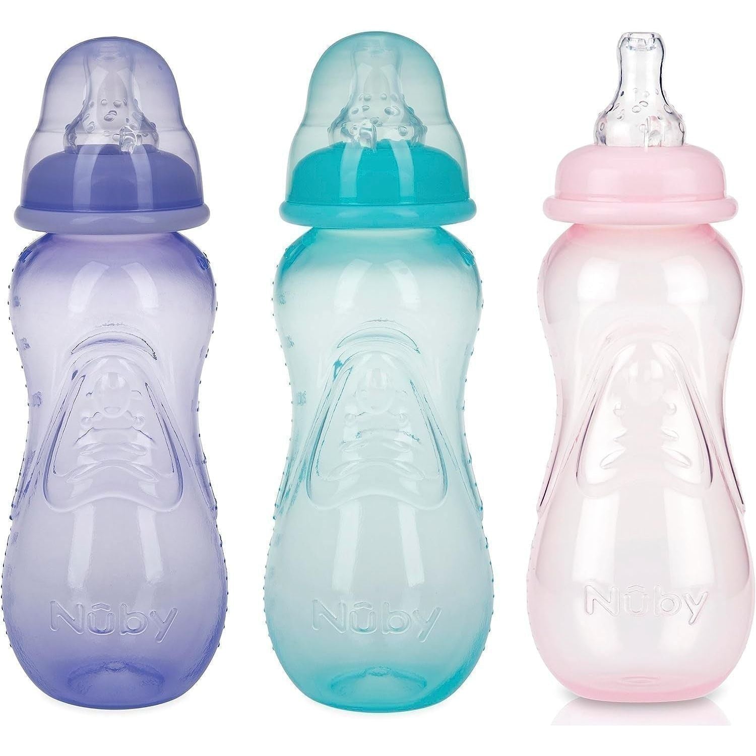 Non-Drip Standard Neck Bottles, 10 Ounce, Colors May Vary, 3 Count (Pack of 1)