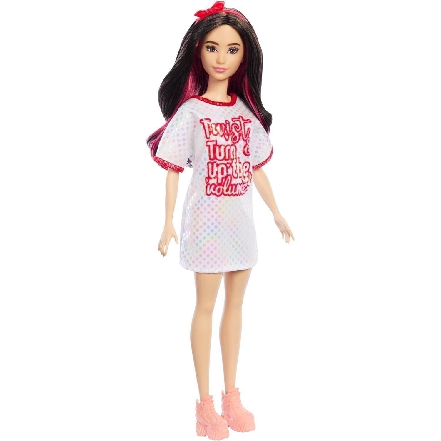 Fashionistas Doll #213, Blonde with Striped Top, Pink Skirt & Sunglasses, 65Th Anniversary Collectible Fashion Doll