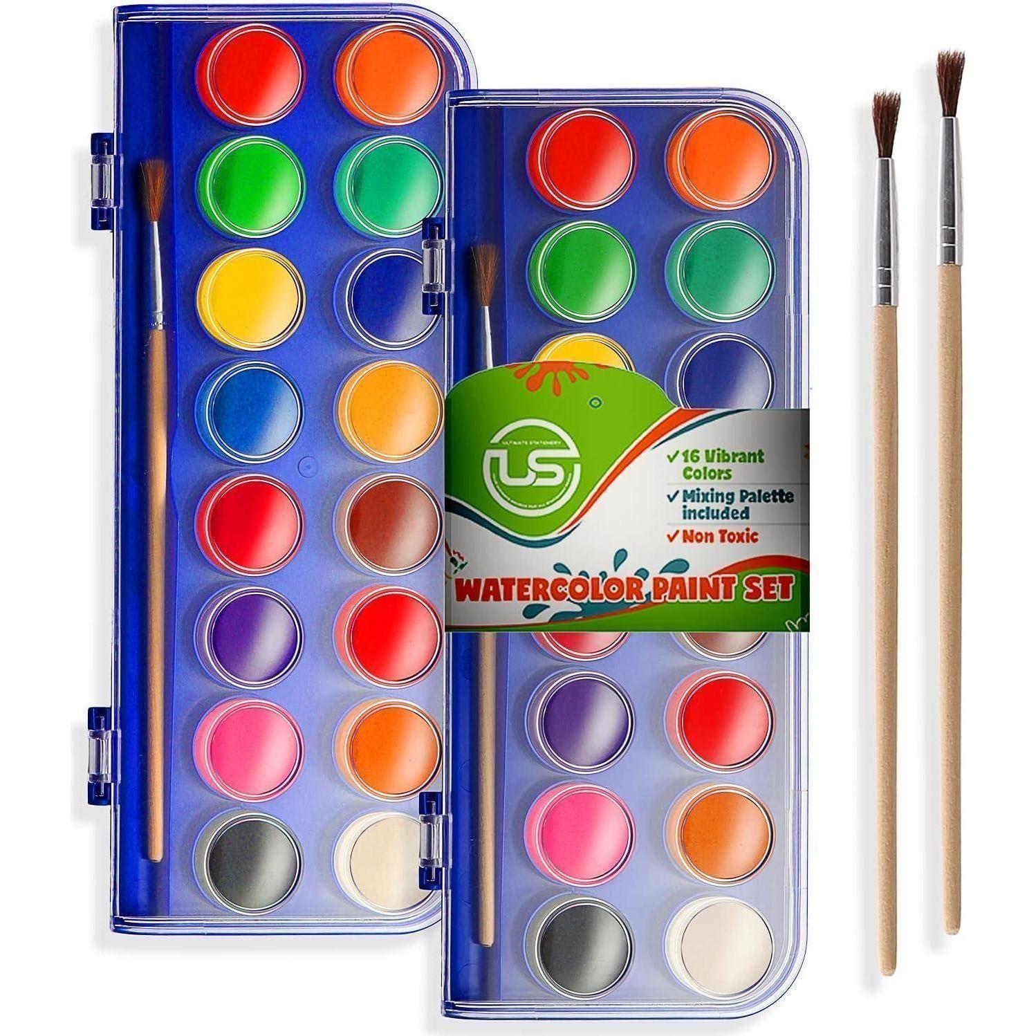 2 Pack Watercolor Paint Set