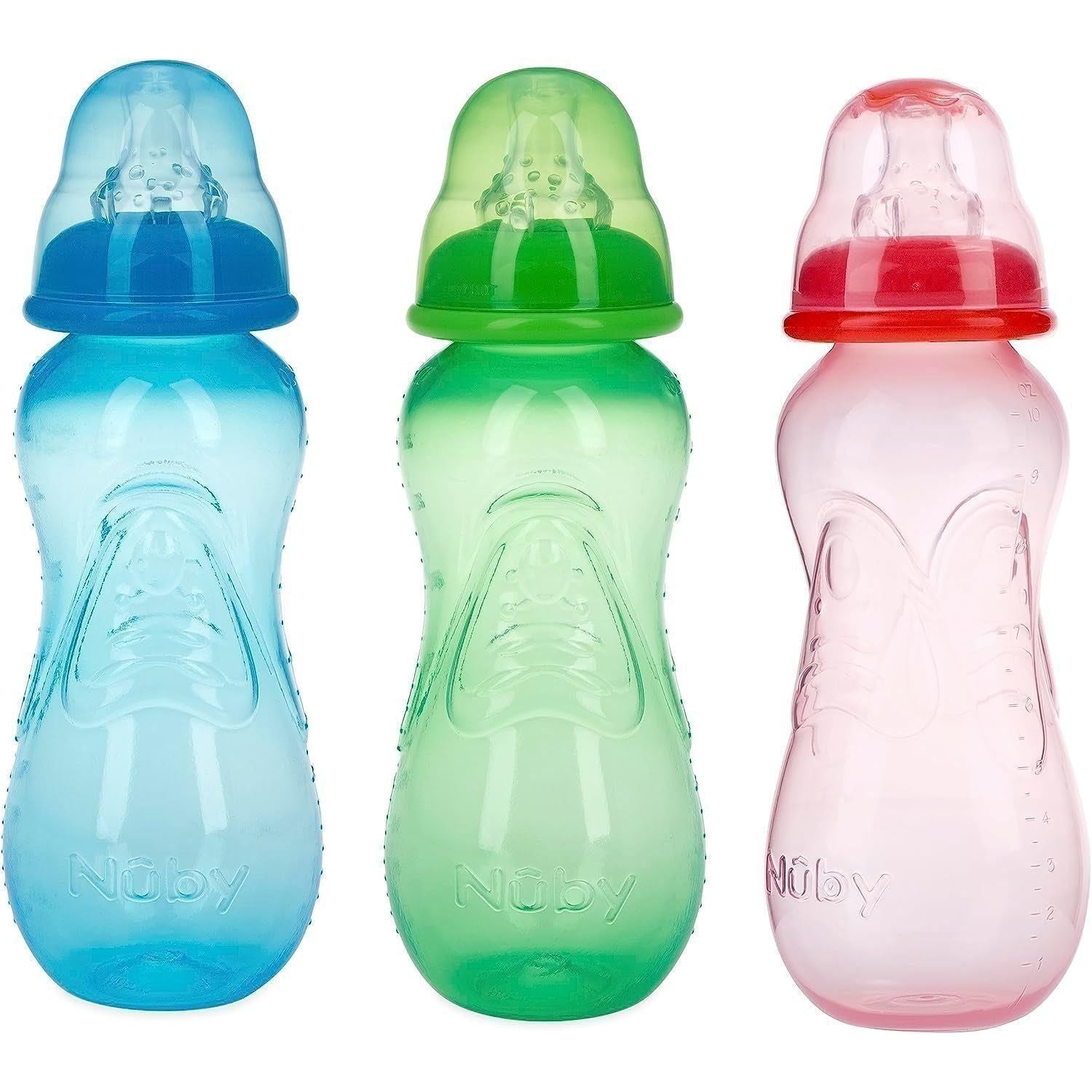 Non-Drip Standard Neck Bottles, 10 Ounce, Colors May Vary, 3 Count (Pack of 1)