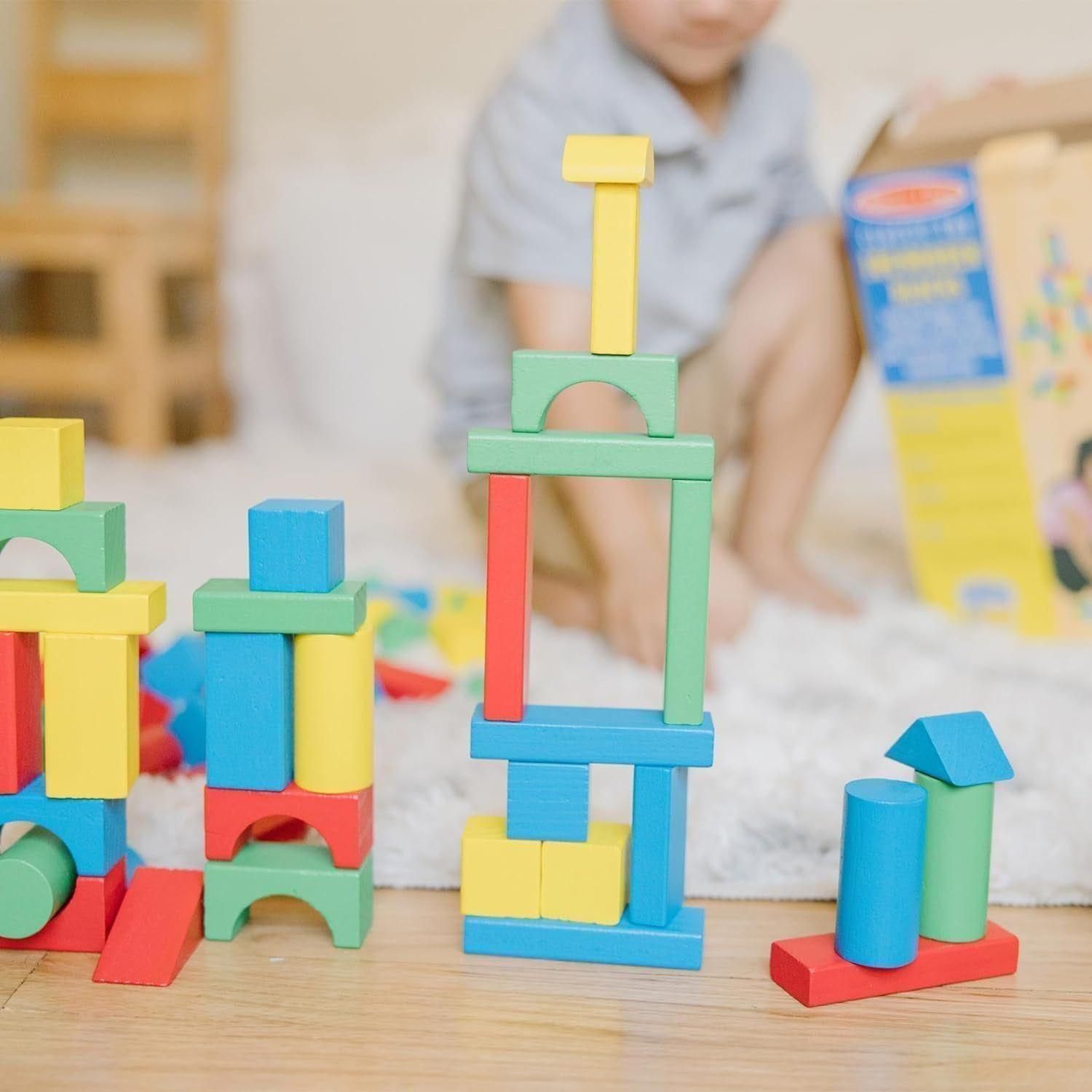 Multicolored Wooden Building Set