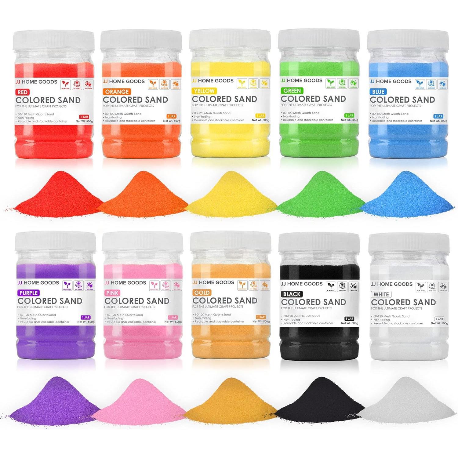 Assorted Colors of Sand Bottles