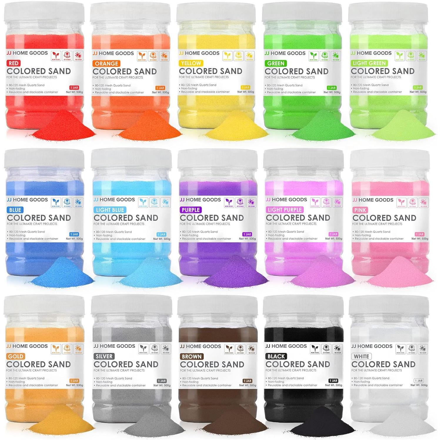 Assorted Colors of Sand Bottles