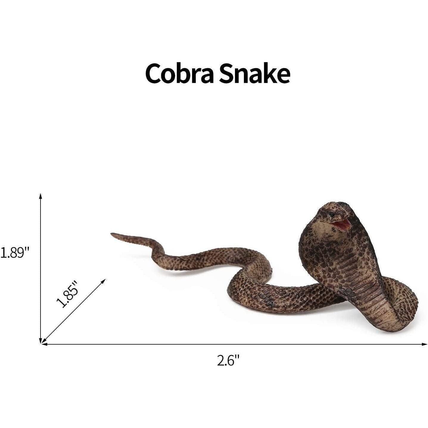 8Pcs Fake Snakes Toy Figurines Realistic Fake Snake Prank Rubber Snake Props Scary Snake Toy Scare Birds, Cobra Snake, Boa Constrictor, Coral Snake, Rattlesnake Wild Life Figures
