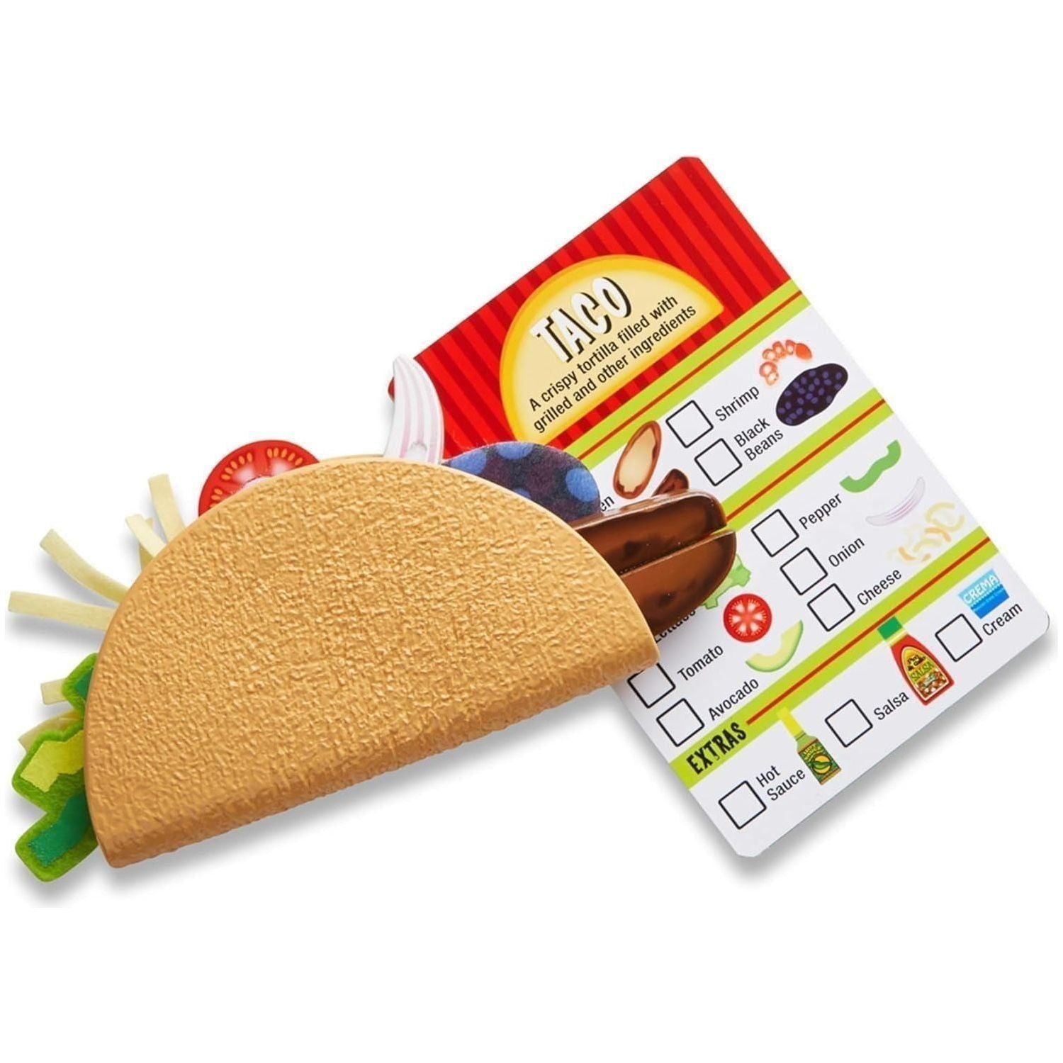 Taco & Tortilla Pretend Play Food