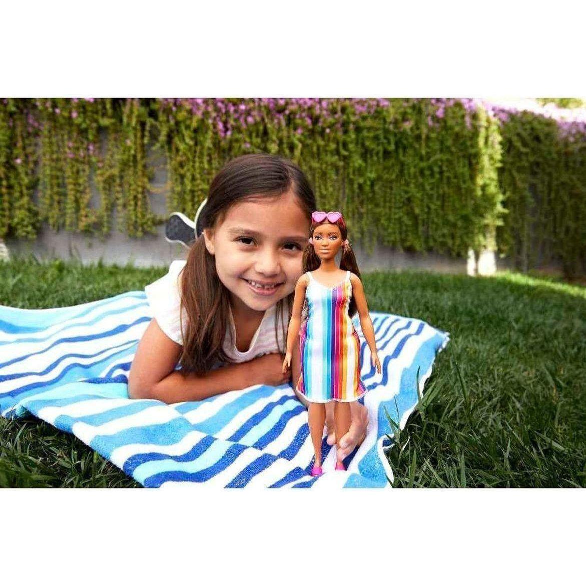 Loves the Ocean Doll with Brown Hair, Colorful Dress & Accessories, Doll & Clothes Made from Recycled Plastics